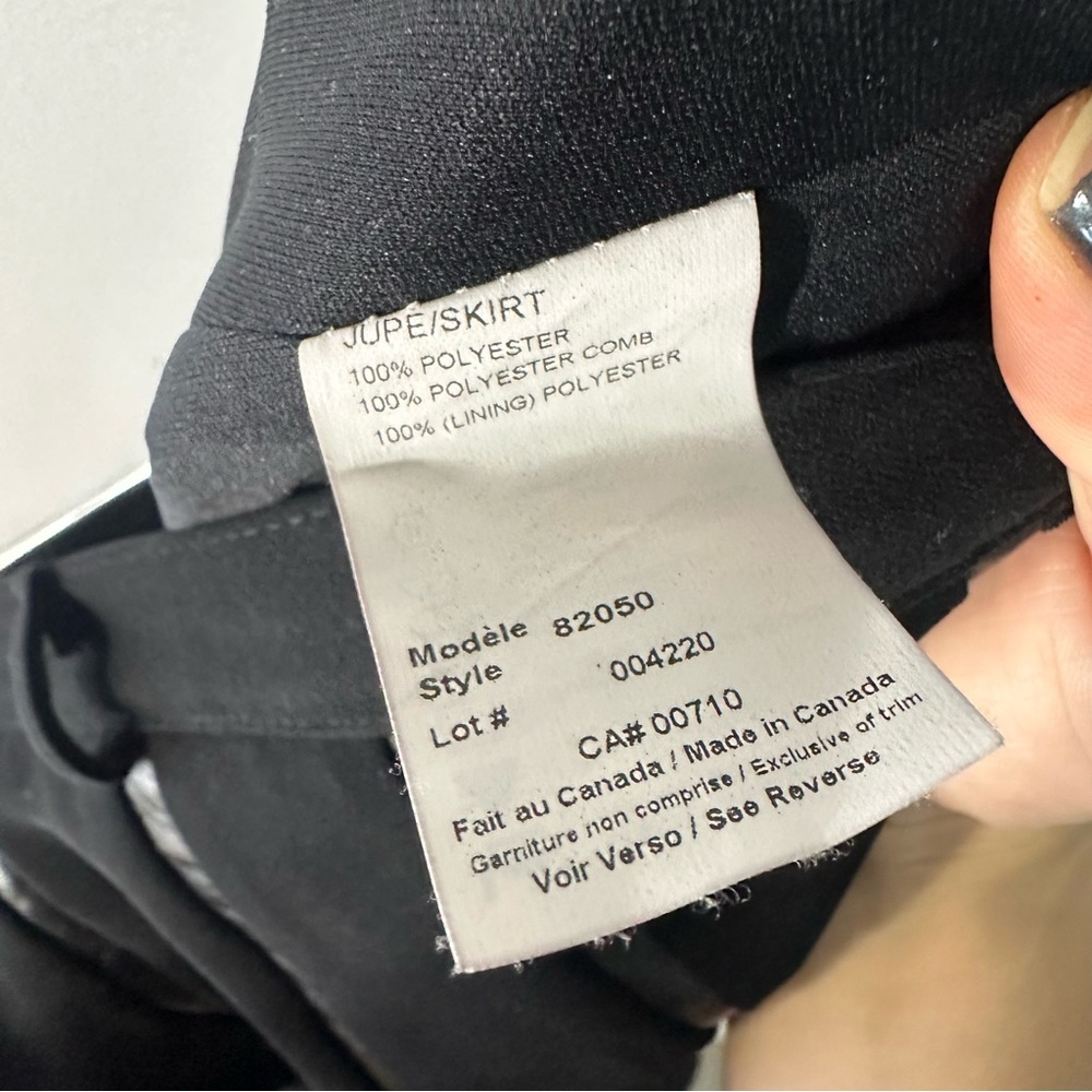 🇨🇦 Joseph Ribkoff Black Midi Skirt 12 - Picture 8 of 9